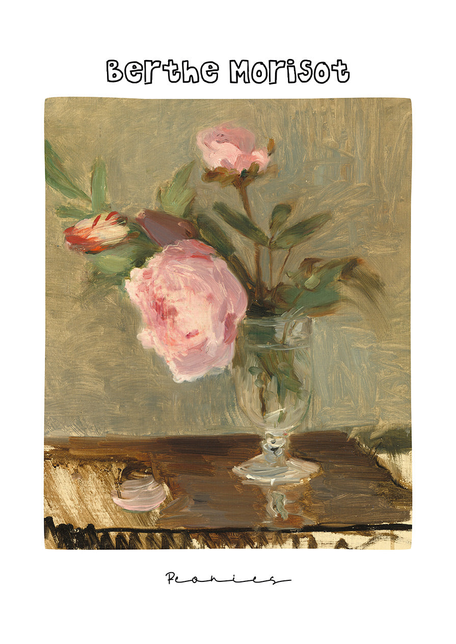 Berthe Morisot Peonies Vase Print